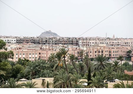 Aerial Panoramic View Of The City Of Marrakech, Morocco