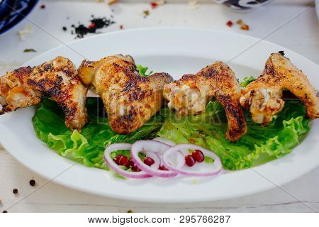 Chiken Wings Prepared On Grill, Great Image For Your Needs.