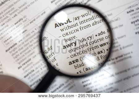 The Word Of Phrase Awry In A Dictionary.