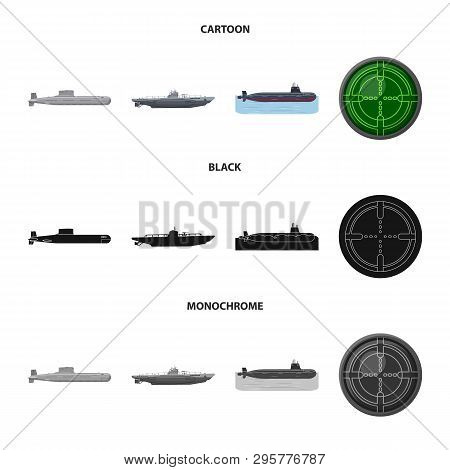 Vector Illustration Of War  And Ship Icon. Set Of War  And Fleet Vector Icon For Stock.
