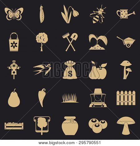 Agronomy Icons Set. Simple Set Of 25 Agronomy Vector Icons For Web For Any Design