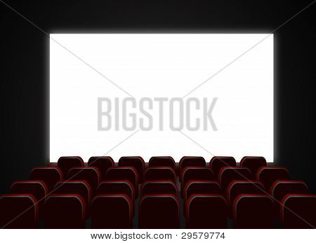 sièges de cinéma avec écran