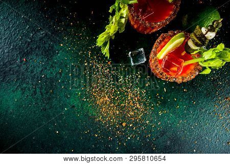 Spicy Bloody Mary Cocktail With Garnish