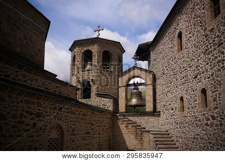 View To Bigorski Monastery St John The Baptist At Rostusha, North Macedonia