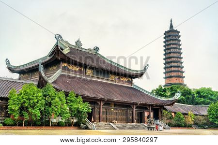 Bai Dinh Temple At Trang An. Unesco World Heritage In Vietnam