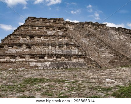 October 06, 2008, Veracruz, Mexico - Pre Hispanic Pyramid Is Seen At The Archeological Area Of El Ta