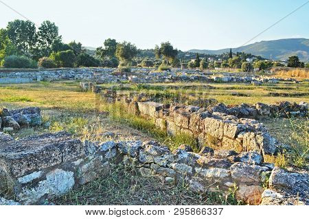 Landscape Of The Ancient City Of Eretria Euboea Greece
