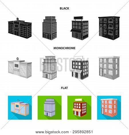 Vector Design Of Construction And Building Logo. Collection Of Construction And Estate Stock Vector 