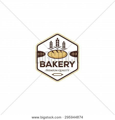 Bakery, Logo, Bread, Icon, Vector, Vintage, Basket, Shop, Pastry, Cafe, Sign, Bake, Kitchen, Badge, 