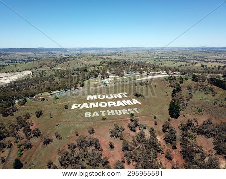 Bathurst, Australia - Dec 1, 2018. Aerial View Of The Mount Panorama Circuit, The Home Of Australia 