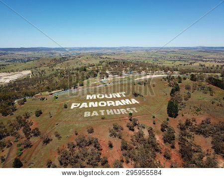 Bathurst, Australia - Dec 1, 2018. Aerial View Of The Mount Panorama Circuit, The Home Of Australia 