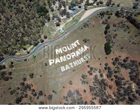 Bathurst, Australia - Dec 1, 2018. Aerial View Of The Mount Panorama Circuit, The Home Of Australia 
