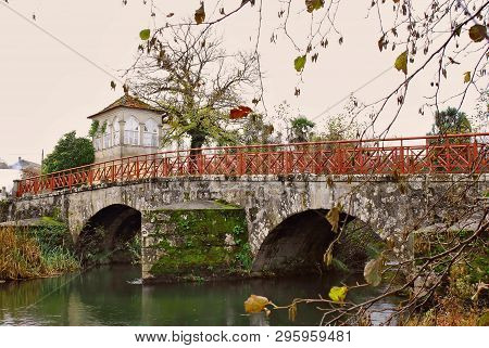 Old Bridge Over Neiva River In Winter, Fragoso