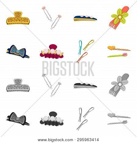 Vector Design Of Beauty And Fashion Icon. Set Of Beauty And Female Vector Icon For Stock.