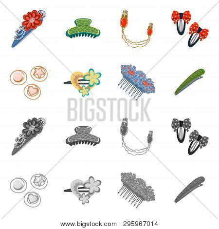 Vector Design Of Beauty And Fashion Logo. Set Of Beauty And Female Stock Vector Illustration.