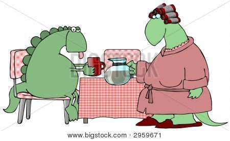 Dinosauro mattina