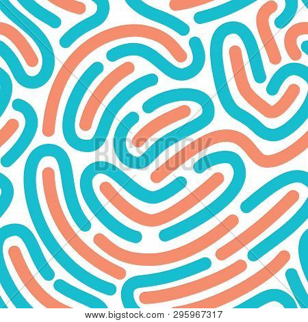 Seamless Abstract Organic Pattern With Smooth Lines For Wallpaper Or Background