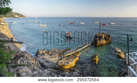 Beach Restaurant In The Resort Of Dhermi In Albania
