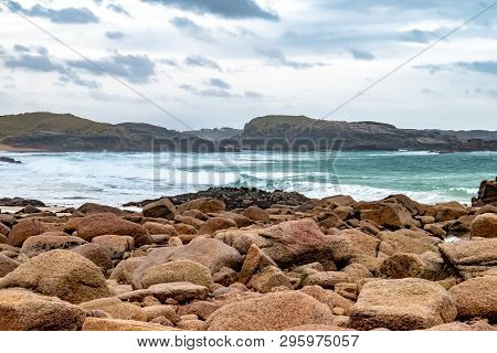 Waves Coming Into Cruit Island - A Small Inhabited Island In The Rosses Region Of County Donegal, Ir