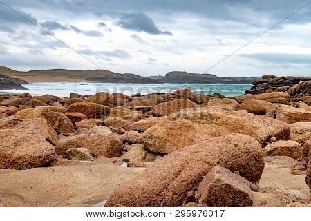 Waves Coming Into Cruit Island - A Small Inhabited Island In The Rosses Region Of County Donegal, Ir