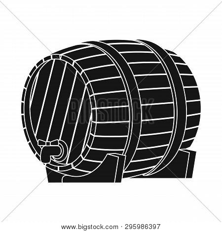 Vector Illustration Of Wine And Barrel Icon. Set Of Wine And Beer Stock Vector Illustration.