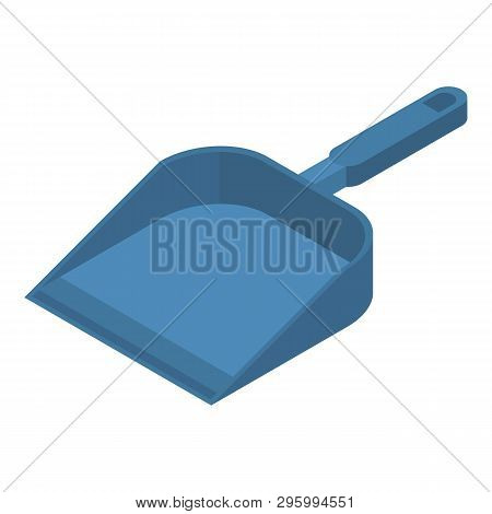 Blue Dustpan Icon. Isometric Of Blue Dustpan Vector Icon For Web Design Isolated On White Background
