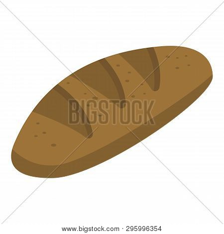 Black Loaf Of Bread Icon. Isometric Of Black Loaf Of Bread Vector Icon For Web Design Isolated On Wh