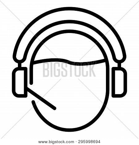 Call Center Helpline Icon. Outline Call Center Helpline Vector Icon For Web Design Isolated On White