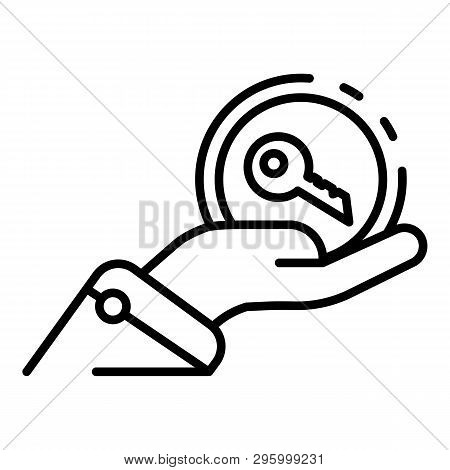 Share Car Key Icon. Outline Share Car Key Vector Icon For Web Design Isolated On White Background