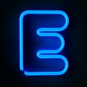 Neon Sign Letter E