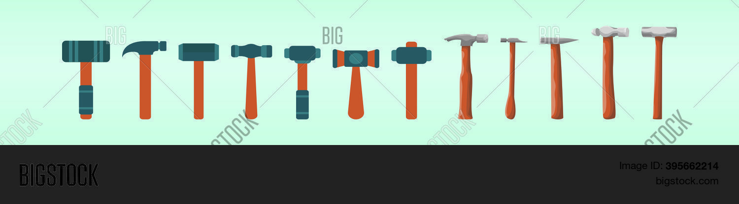 Set Sledge Hammer. Vector & Photo (Free Trial) | Bigstock