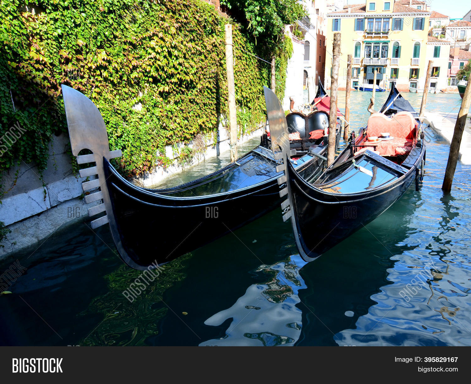 Two Black Gondolas Image & Photo (Free Trial) Bigstock