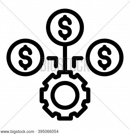 Money Dividend Icon. Outline Money Dividend Vector Icon For Web Design Isolated On White Background