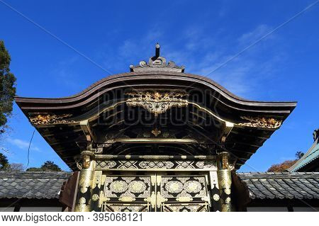 Japan Landmarks. Kamakura - Zen Buddhist Temple Of Kencho-ji. Karamon Gate.