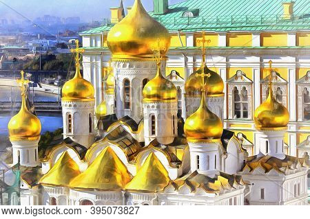 Cathedral Of The Annunciation Colorful Painting Looks Like Picture