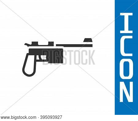 Grey Mauser Gun Icon Isolated On White Background. Mauser C96 Is A Semi-automatic Pistol. Vector