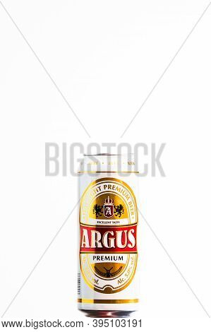 Argus Premium Lager Beer. Lild Supermarket Own Brand Beer. Studio Photo Shoot In Bucharest, Romania,