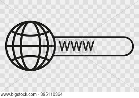 Website Icon On Transparent Backgrond. Search Iocn. Vector Illustration.
