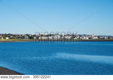 Coastline Of Town Of Seltjarnarnes In The Suburbs Of Reykjavik In Iceland