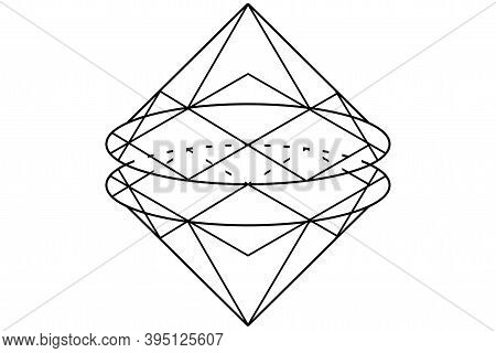 Sacred Geometry. Trigonometry Triangle Proportion. Simple School Study Example Scheme. Trigonometry 