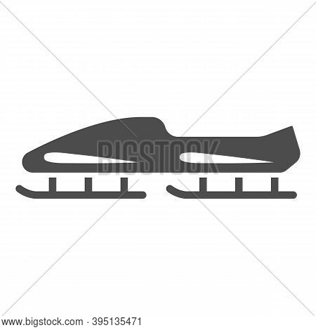 Bobsleigh Sled Solid Icon, Winter Sport Concept, Bobsled Sign On White Background, Bobsleigh Icon In