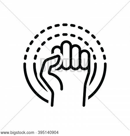Black Line Icon For Revolution Putsch Protest Human Power Rebellion Punch Socialism Struggle Extremi