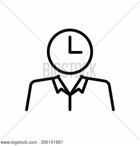 Black Line Icon For Duty Responsibility Obligation Devoir Service Task Work