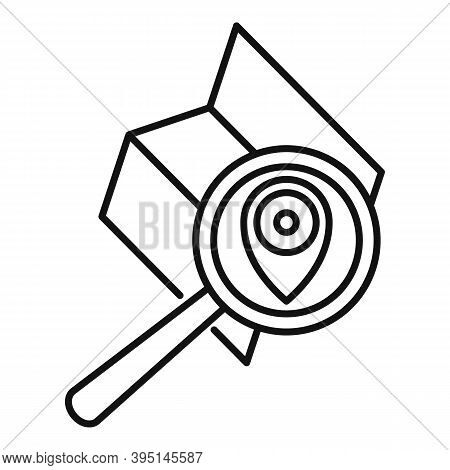 Guide Map Icon. Outline Guide Map Vector Icon For Web Design Isolated On White Background