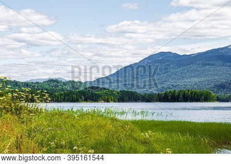 View Of Mount Kizya From Lake Tagasuk. Krasnoyarsk Territory, Russia