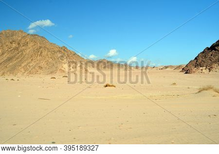 Motion blure. Jeep safari.Photos were taken while driving. Desert of Sinai Peninsula, Egypt. Near Sharm El Sheikh