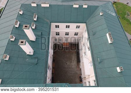 Drohobych, Ukraine - October 23, 2020: City Hall Building