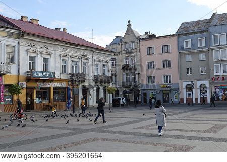 Drohobych, Ukraine - October 23, 2020: The Central Part Of The City