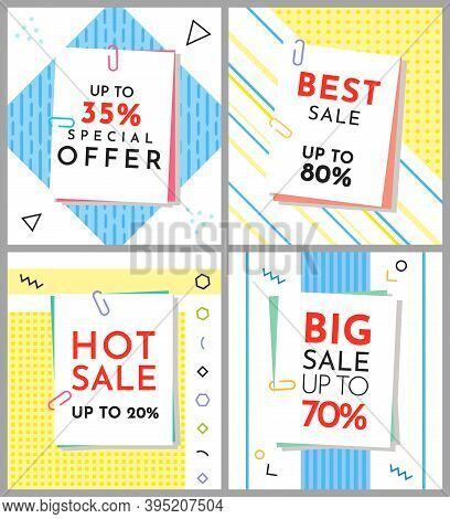 Set Of Big Sale Banners. Discount Poster Template. Big Sale Special Offer. End Of Season Special Pro