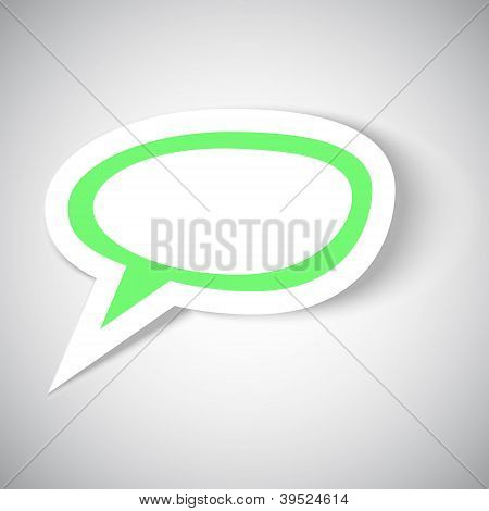 Speech bubble white, with one more inside.
